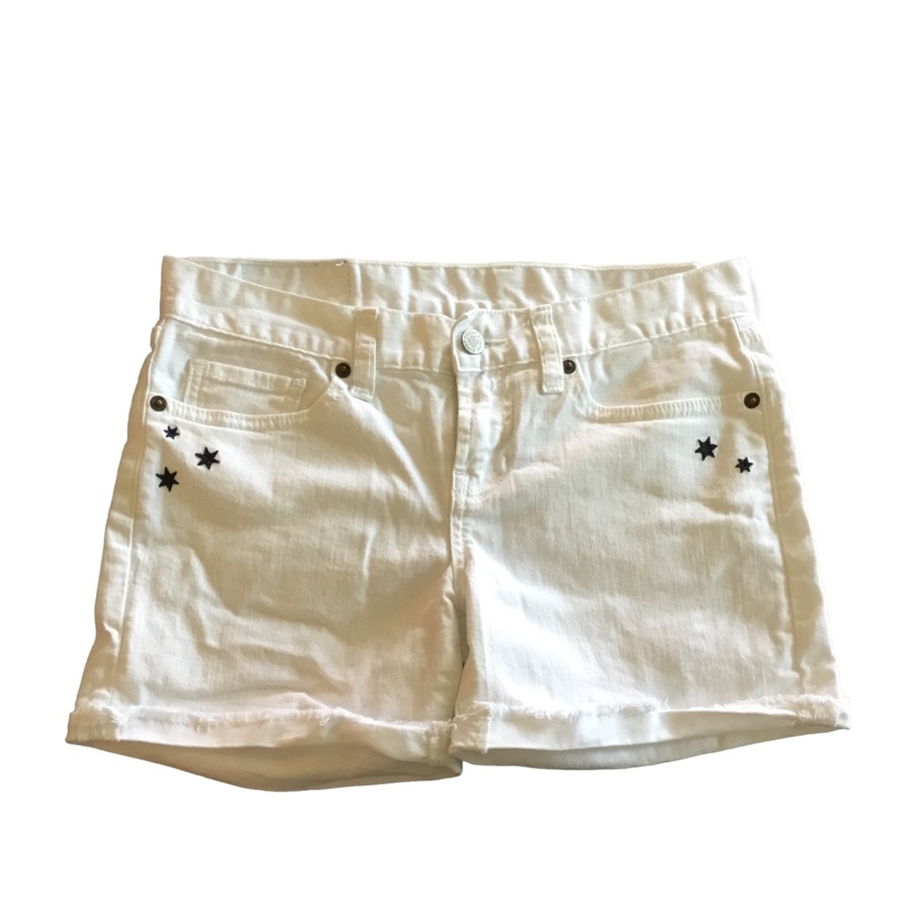 Lucky Brand Abbey Shorts White Denim Size 25